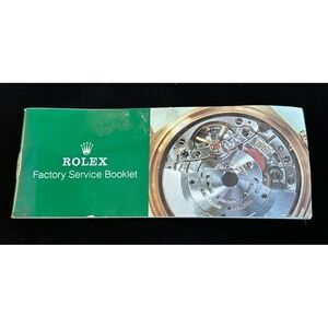 Vintage Rolex‎ Factory Service Booklet in English *Read